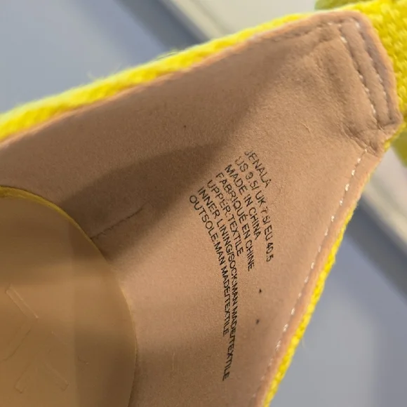 Sunny Yellow Espadrille Wedges - Picture 7 of 17